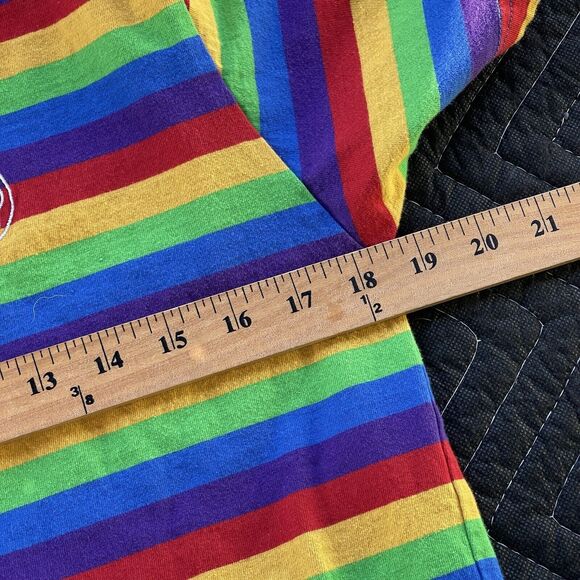 Odd Future OFWGKTA Shirt Mens Medium Kidcore Rainbow Short Sleeve Striped - Picture 8 of 10